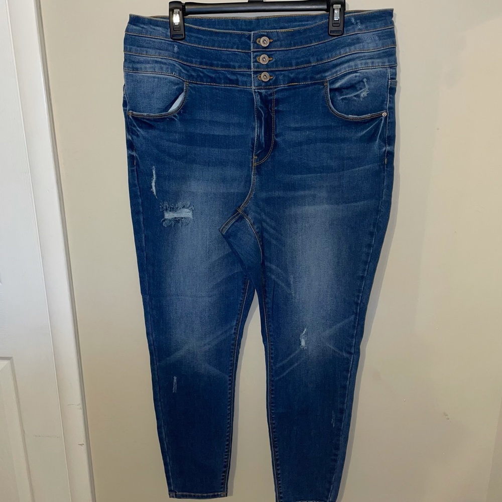 Wax Jeans skinny high rise distressed jeans 20